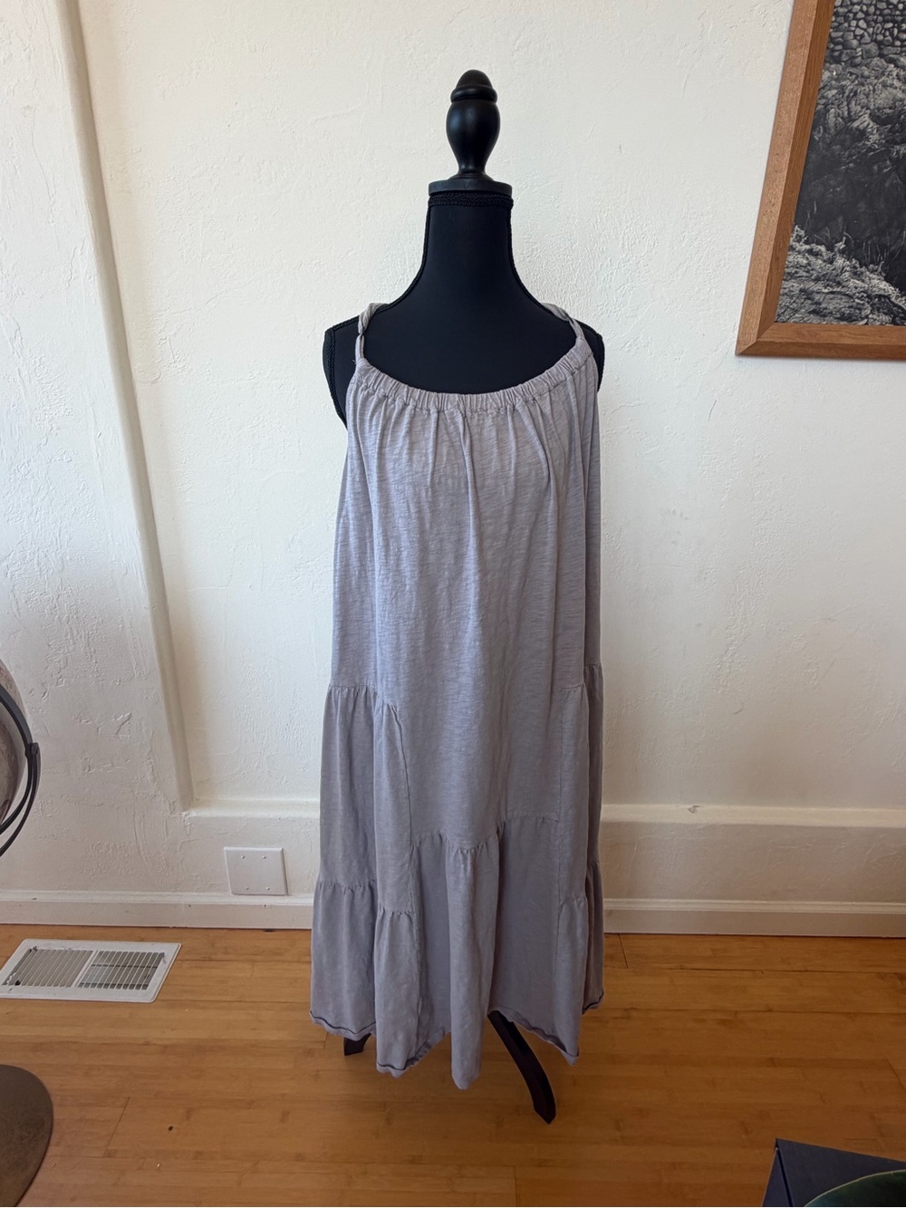 dylan Light Gray Tiered Maxi Dress